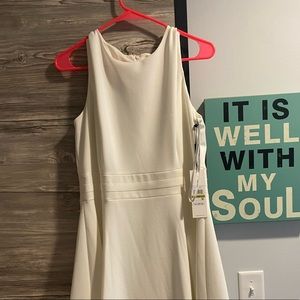Calvin Klein white mid-calf dress, new with tags, size 14